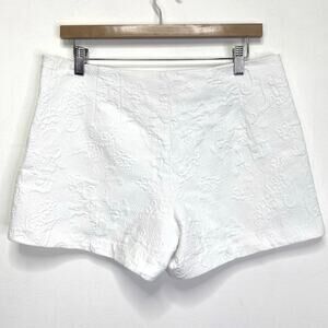 Lilly Pulitzer Monroe Shorts Resort White Elephant Pique Jacquard Womens Sz 10
